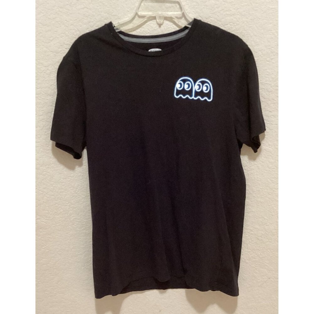 Old Navy Pac-Man "Beware Of Ghosts" Black T-Shirt Size M